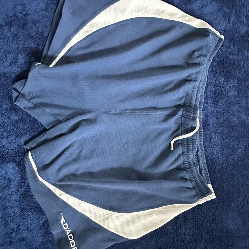Adidas Men's Blue and White Shorts